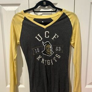 Knights Apparel Black and Yellow V-Neck Shirt